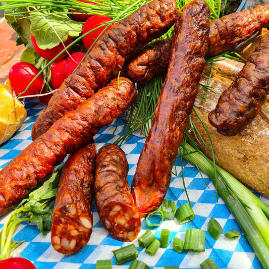 12 Stk. ca. 1000gr. kroatische Sremska Salami, hausgemacht