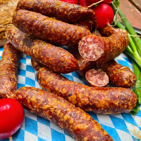 Rohpolnische Mettwürstchen geräuchert – 1 kg | Der bayerische Klassiker für Genießer 🥩🔥