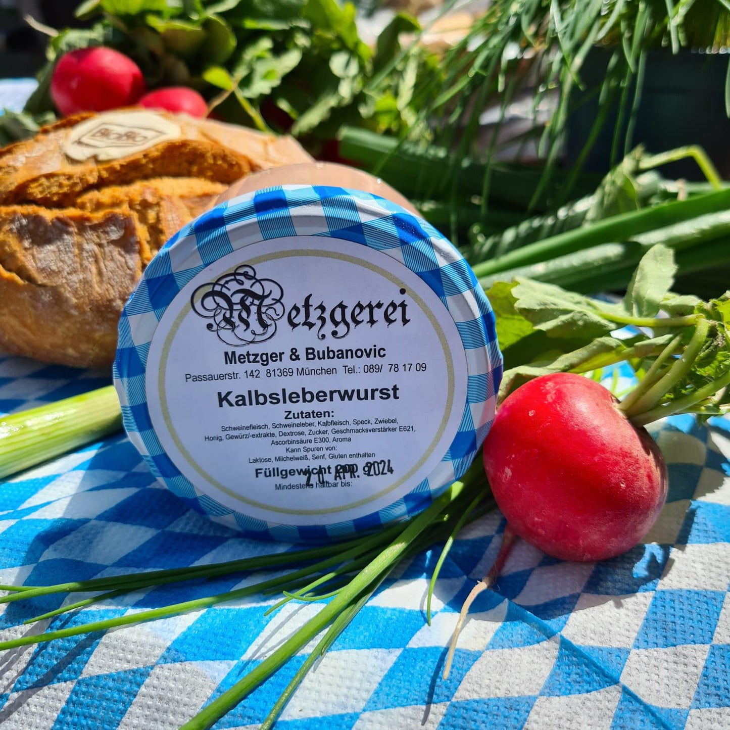 200gr. hausgemachte, feine Kalbsleberwurst im Glas
